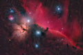 IC 434 Horsehead and Flame Nebula fine art astrophotography print by Deep Sky Studio