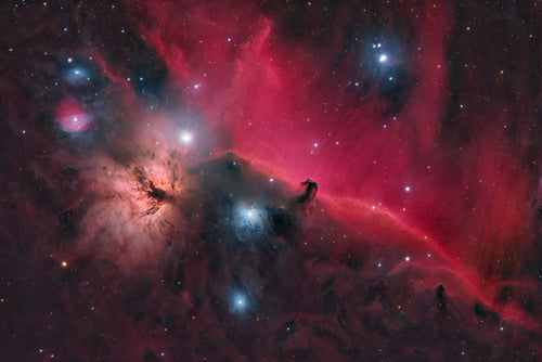 IC 434 Horsehead and Flame Nebula fine art astrophotography print by Deep Sky Studio